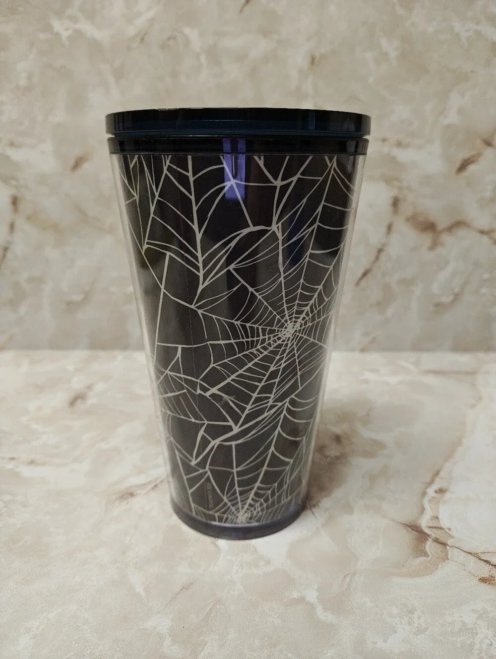 Starbucks Halloween 2021 Spider Web Cup 16 oz Tumbler Glow in Dark No Straw